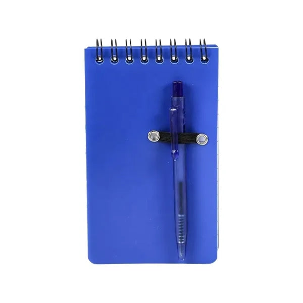 Mini Small Pocket Spiral Notebook Wth Pen Holder