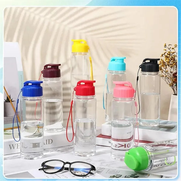 17oz Flip Top Plastic Outdoor Handheld Sports Water Bottle