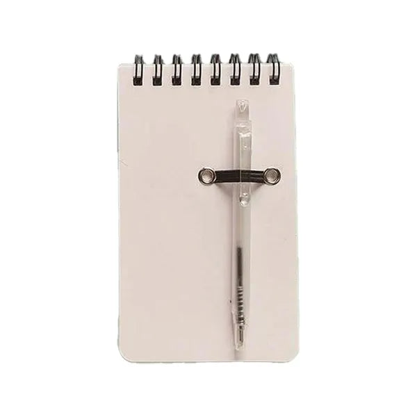 Mini Small Pocket Spiral Notebook Wth Pen Holder