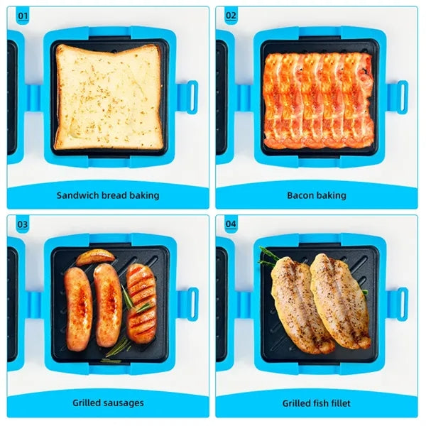Versatile cooking breakfast microwave toastie sandwich maker