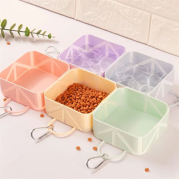 Travel Collapsible Cat Dog Water Food Bowl