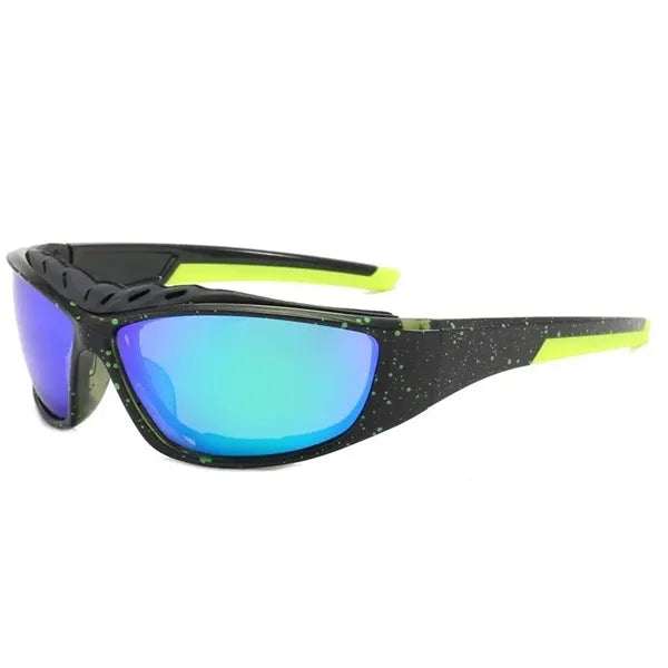 Sports sunglasses with colorful mirrored lenses UV 400 Prote