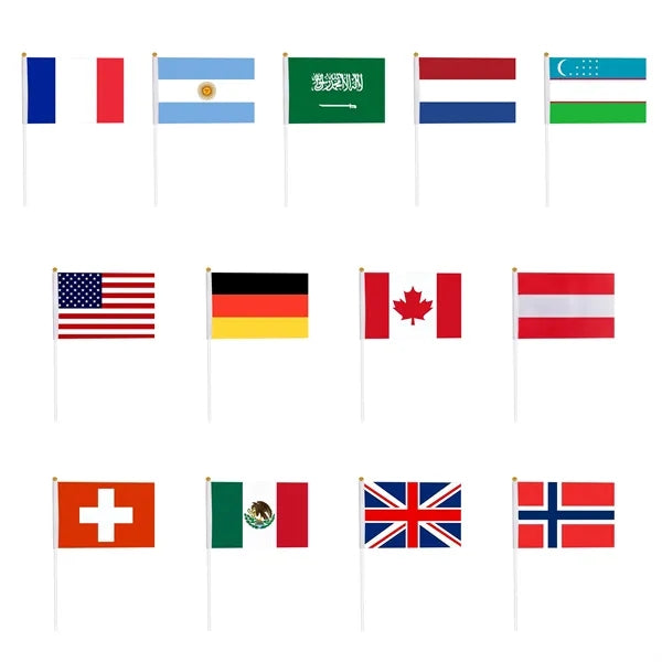 8.3"x5.5" Full Color Polyester Small Stick Flag