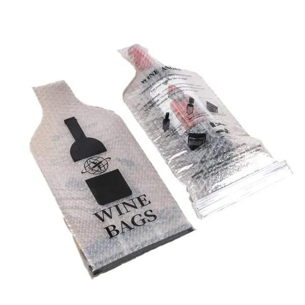 Bubble Wrap Wine Bottle Sleeve w/ Self-Seal Adhesive