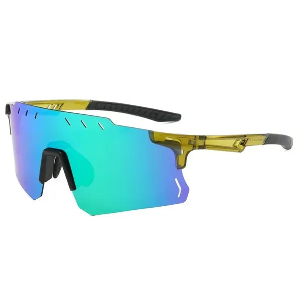Sports sunglasses with colorful mirrored lenses UV 400