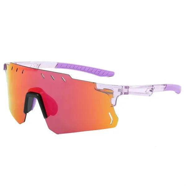 Sports sunglasses with colorful mirrored lenses UV 400