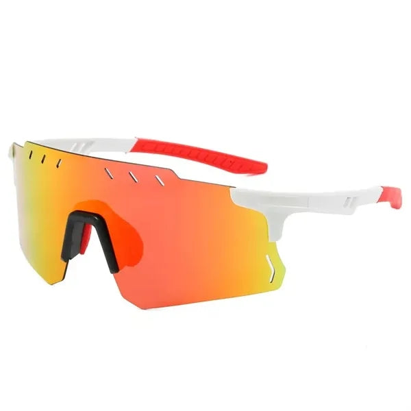 Sports sunglasses with colorful mirrored lenses UV 400