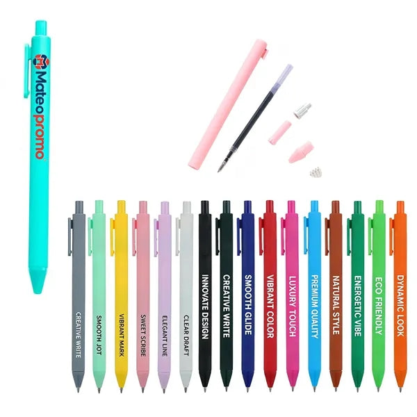 Colorful Retractable Pens for Promotions, Schools & Giveaway
