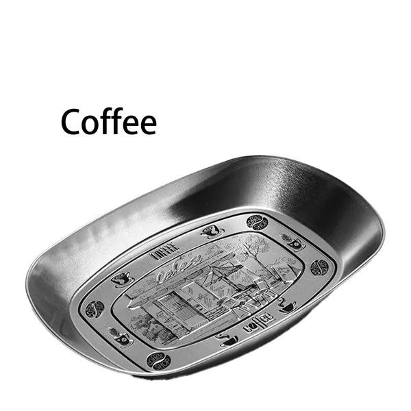 European Style retro metal dinner plate