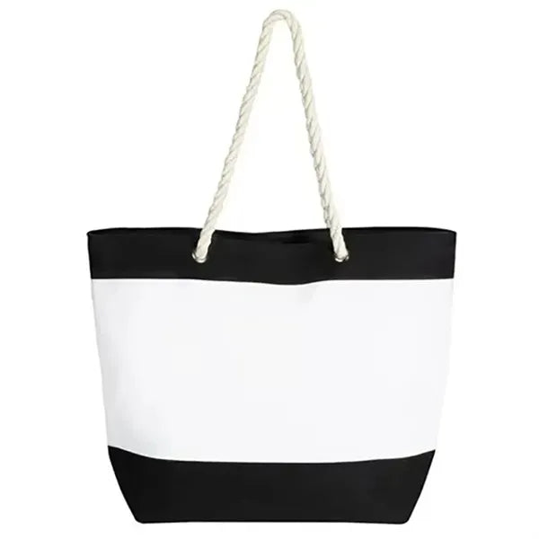 Polyester Cotton Canvas Tote with Rope Handles