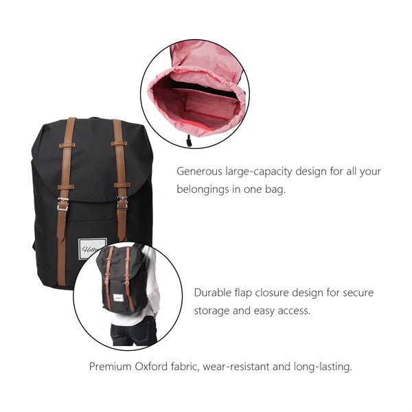 Flap Closure Large Capacity Backpack