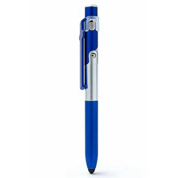 3 In 1 Foldable Phone Stand Stylus Ballpoint Pen LED Light