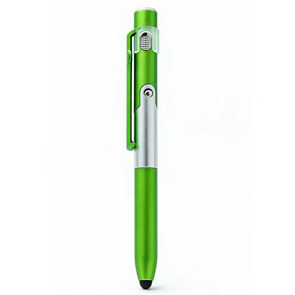 3 In 1 Foldable Phone Stand Stylus Ballpoint Pen LED Light