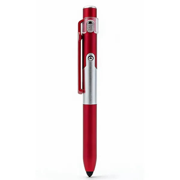 3 In 1 Foldable Phone Stand Stylus Ballpoint Pen LED Light
