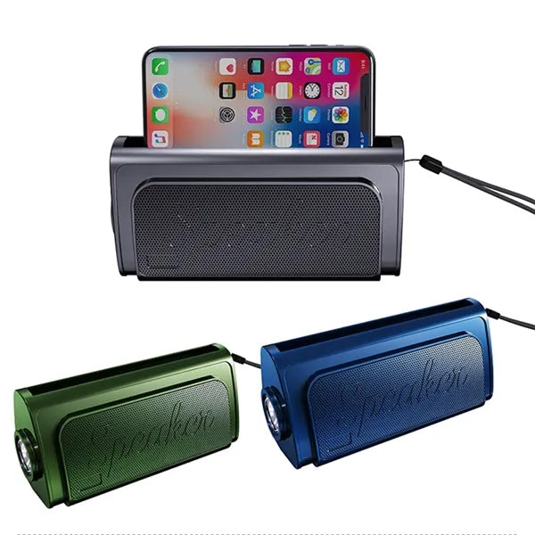 Solar Powered Wireless Bluetooth Speaker with Flashlight