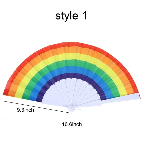 Rainbow Folding Fan
