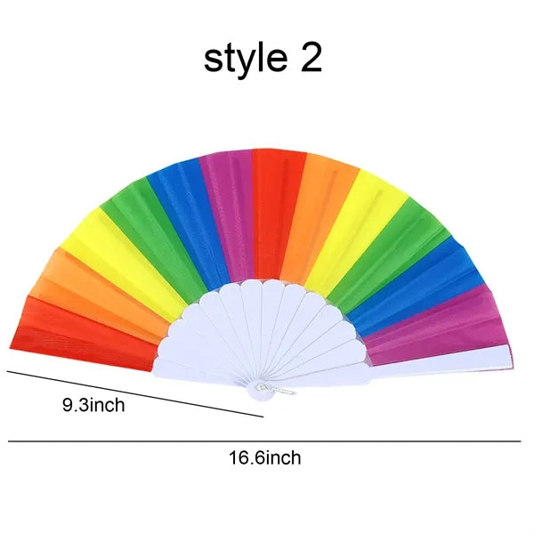 Rainbow Folding Fan
