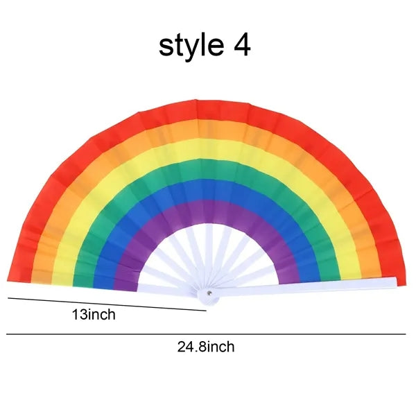Rainbow Folding Fan