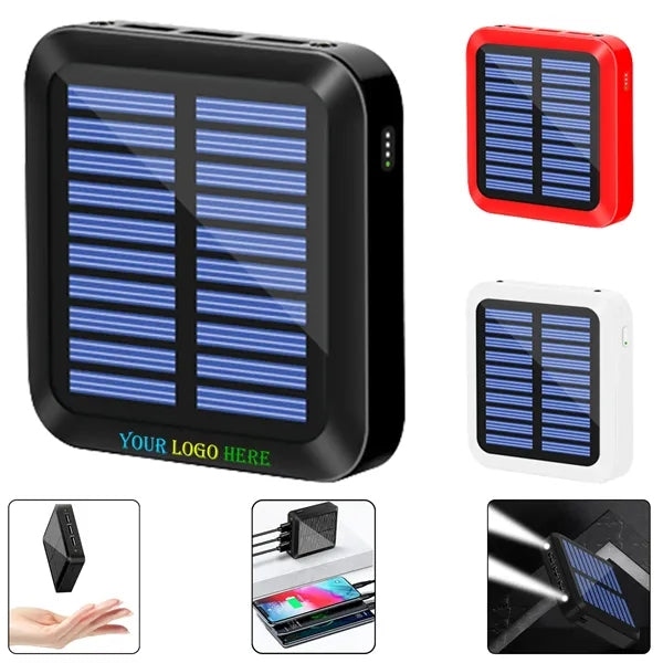 10000Mah Portable Solar Power Bank Flashlight
