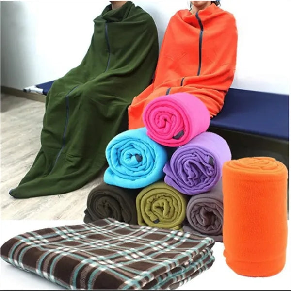 Drawstring Envelope fleece sleeping bag blanket liner