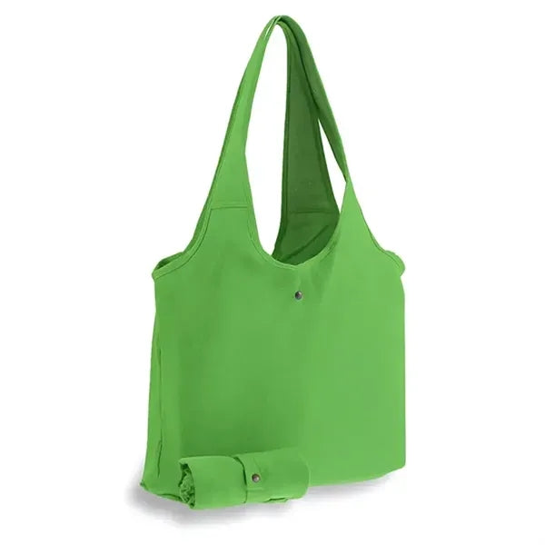 Foldable 9 oz Cotton Canvas Slingbag with Snap Button