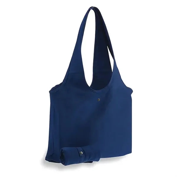 Foldable 9 oz Cotton Canvas Slingbag with Snap Button