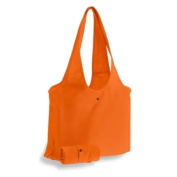 Foldable 9 oz Cotton Canvas Slingbag with Snap Button