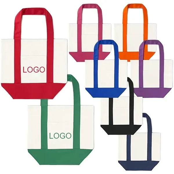 14oz Poly-Cotton Mini Tote Bag Folded Handles