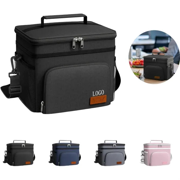 Large Insulated Lunch Bag Double Layer Leakproof Cooler Tote
