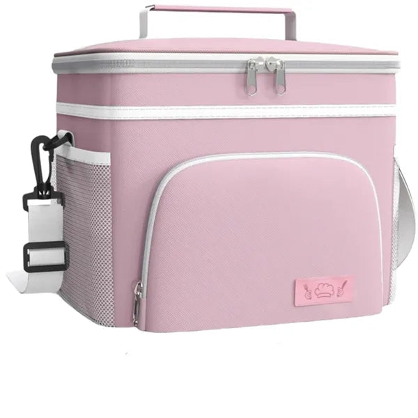 Large Insulated Lunch Bag Double Layer Leakproof Cooler Tote