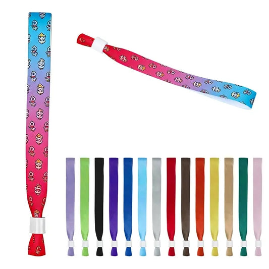 Full Color Polyester Ribbon Event Wristband
