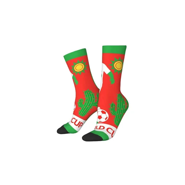 World Cup Fan Socks Polyester Crew Sportswear