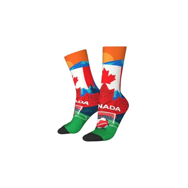 World Cup Fan Socks Polyester Crew Sportswear