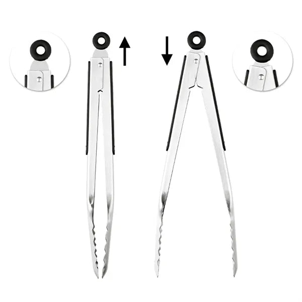 Stainless Steel Barbecue Tong With Holes For Hanging