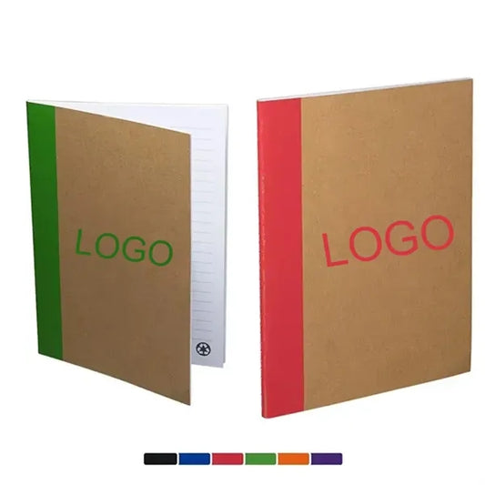 Color-Accent Kraft Meeting Notebook Recycled 30 Sheets
