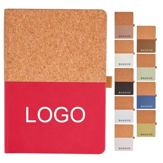 Fruit Paper and Natural Cork Notebook with Pen Loop