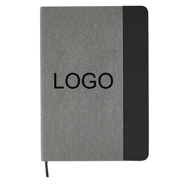 5x7 Heathered Polyester Hardcover Journal with Pen Loop