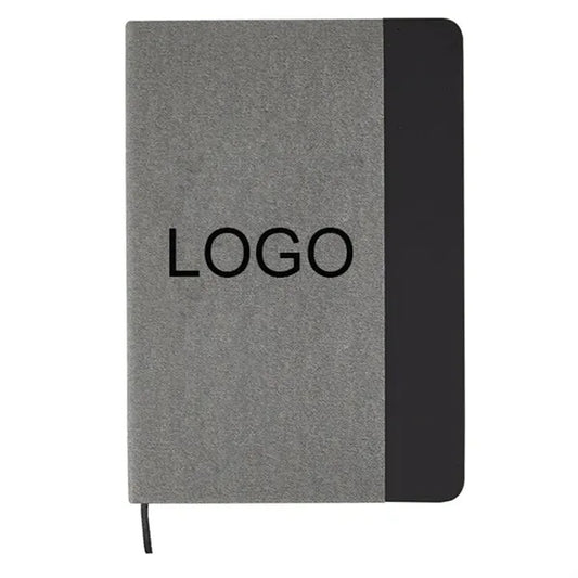 5x7 Heathered Polyester Hardcover Journal with Pen Loop