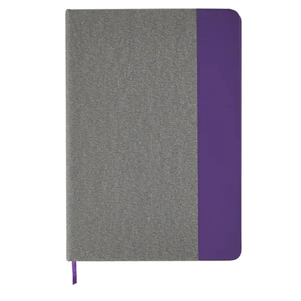 5x7 Heathered Polyester Hardcover Journal with Pen Loop