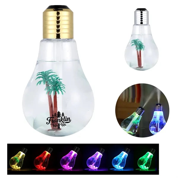 Bulb Shaped Mini Humidifier Micro Landscape Night Light