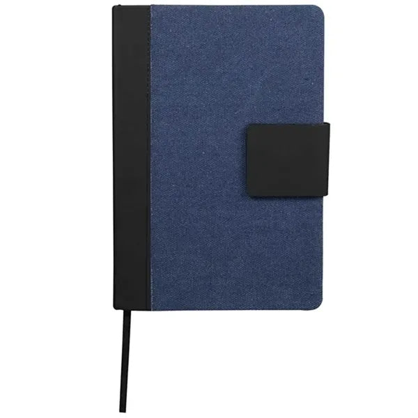5.5x8.5 FSC Recycled Canvas Notebook Magnetic Closure
