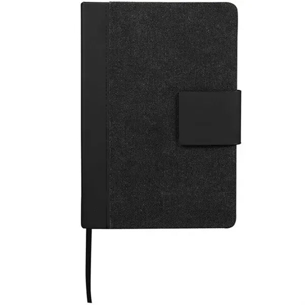 5.5x8.5 FSC Recycled Canvas Notebook Magnetic Closure
