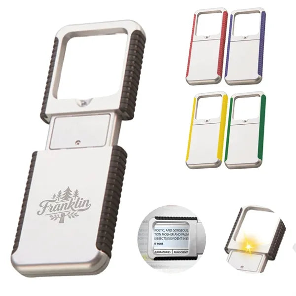 10X LED Magnifying Glass Portable Pull Out Light