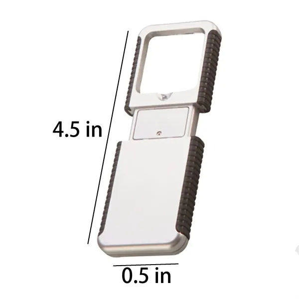 10X LED Magnifying Glass Portable Pull Out Light