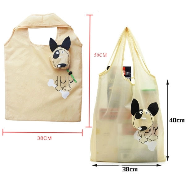 Dog Shaped Foldable Shopping Tote Bag