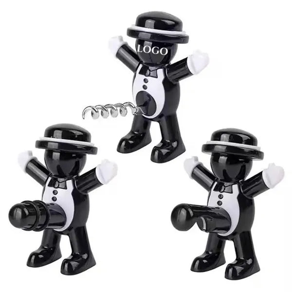 3pcs Gentleman Wine & Beer Opener Set Novelty Corkscrew