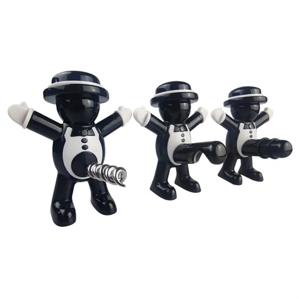 3pcs Gentleman Wine & Beer Opener Set Novelty Corkscrew
