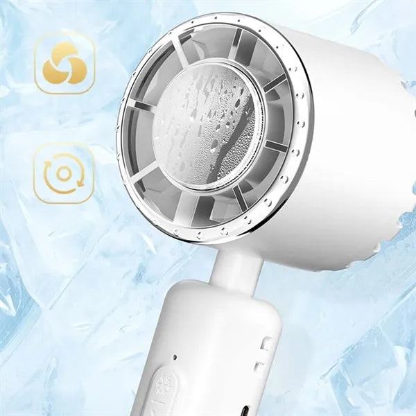 Travel 3 speeds handheld portable fan with ice cooler