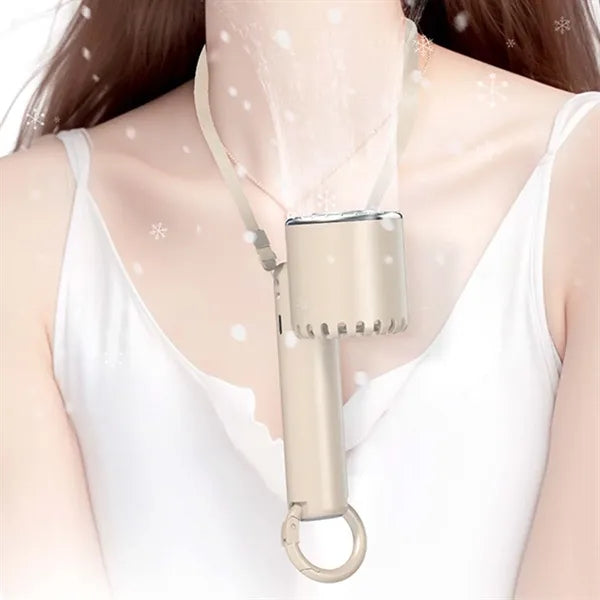 Travel 3 speeds handheld portable fan with ice cooler