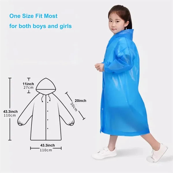 Waterproof Raincoats for Boys and Girls Adult Rain Ponchos